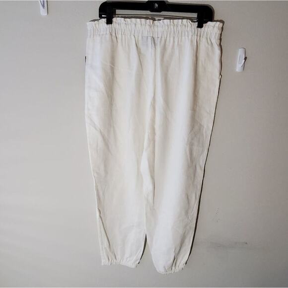 NYCC Pull on WHITE BEACH VACATION RESORT Linen blend joggers size 10 NEW - Picture 3 of 7